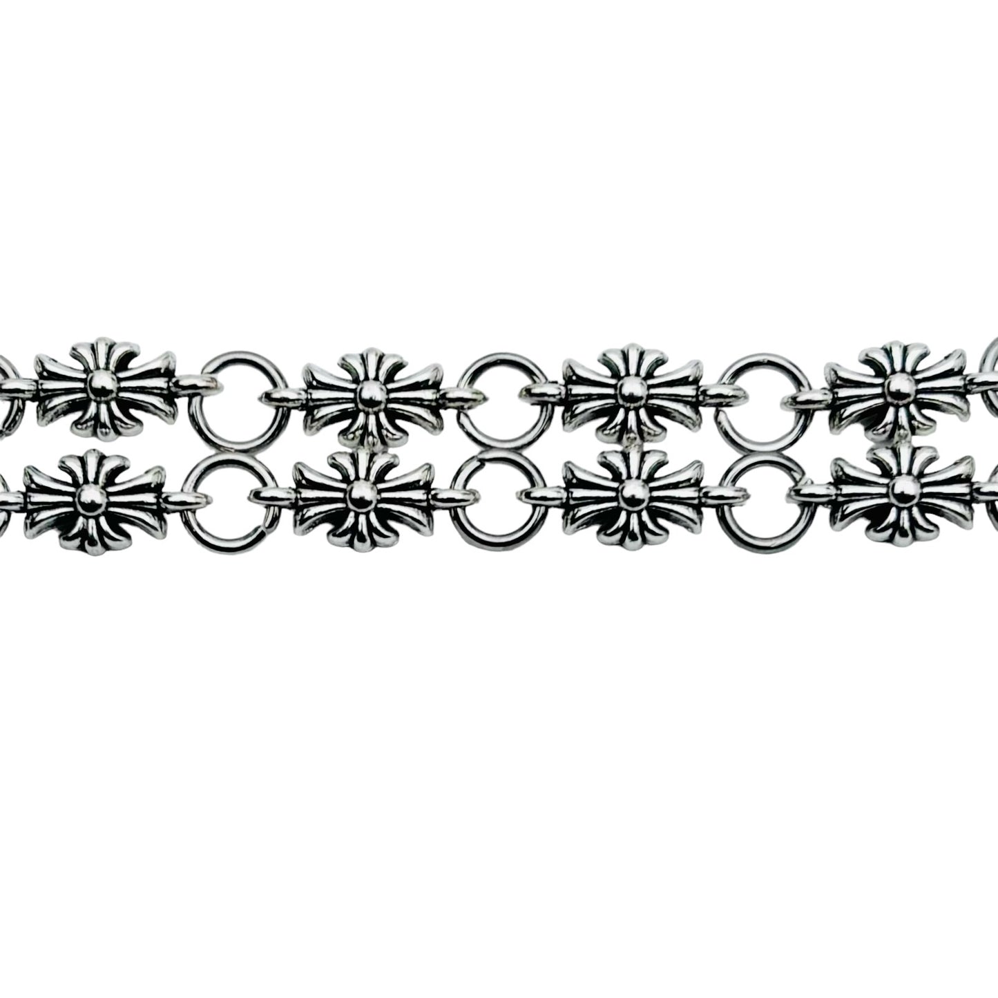 Silver Mini Cross Bracelet