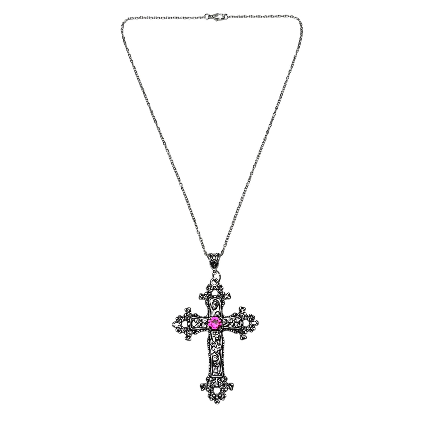 Floral Cross Necklace