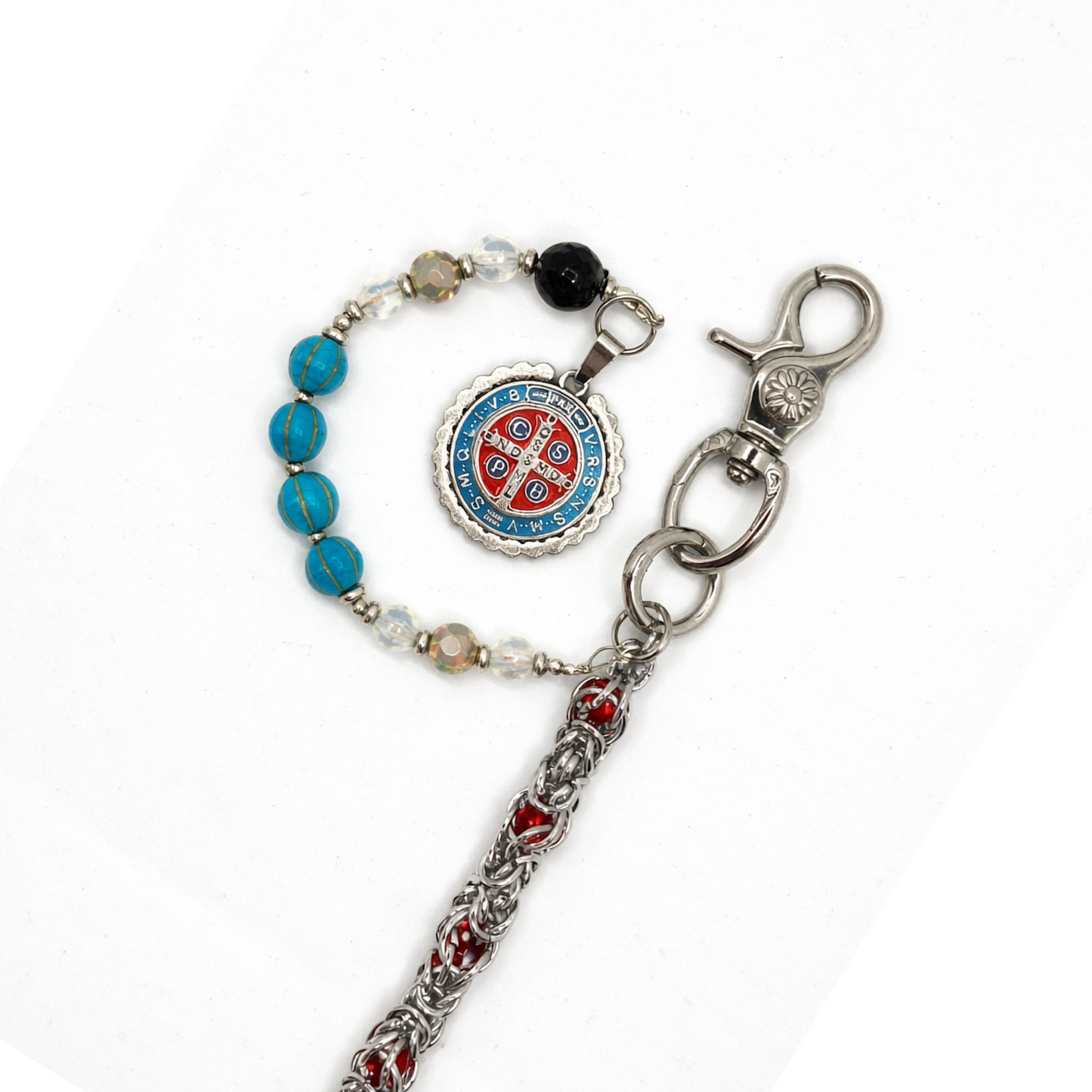 Spliced Turquoise Wallet Chain