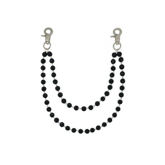 Black Rhinestone Wallet Chain