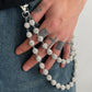 Silver Rhinestone Wallet Chain