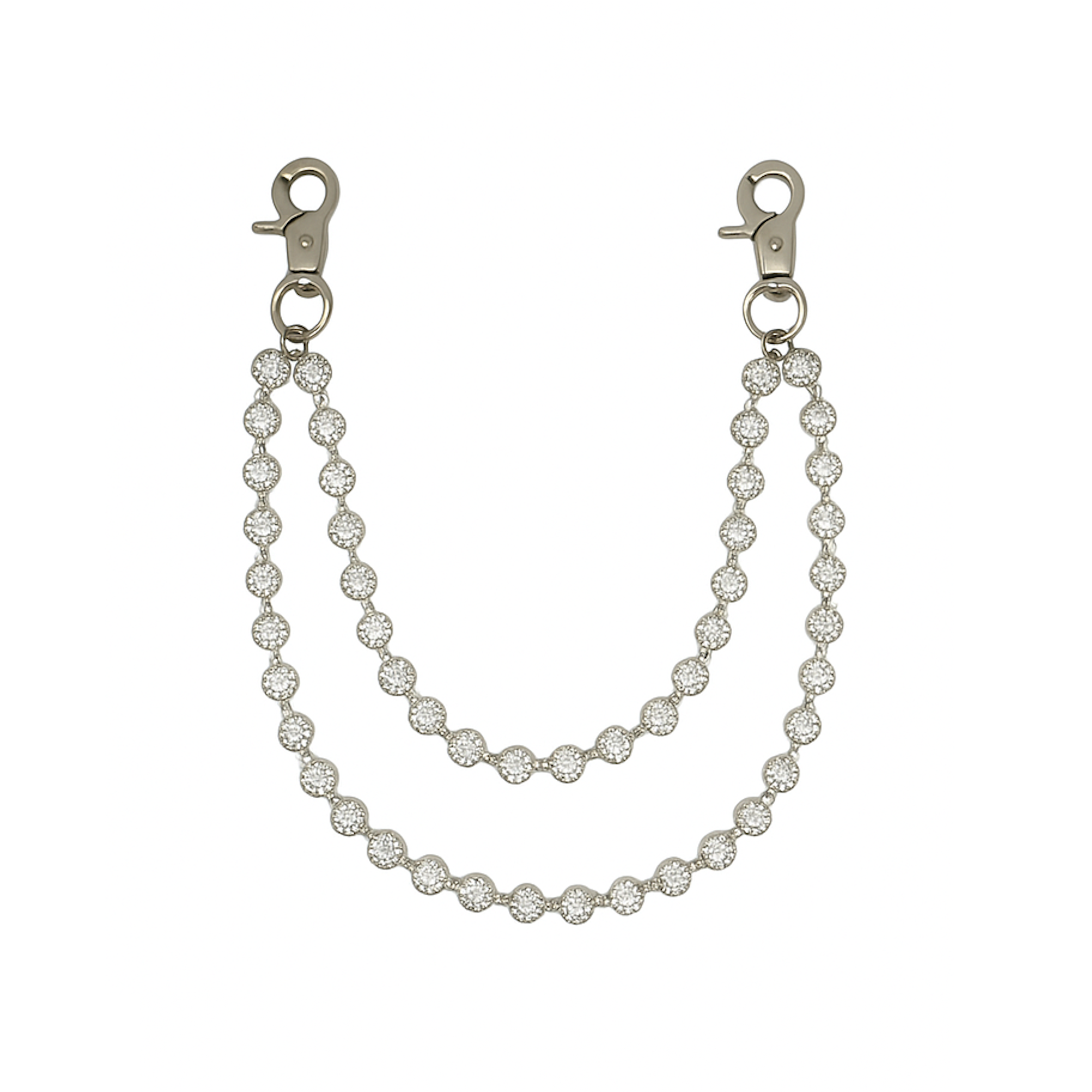 Silver Rhinestone Wallet Chain – SterlingStar